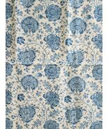 Lee Jofa X Sara Bartholomew "Indiennes" Floral Blue Delft Fabric 9.6 Yar... - $1,569.15