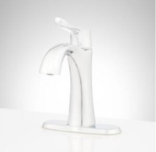 New Chrome Province-Town Single Hole Bathroom Faucet by Signature Hardware - £97.59 GBP