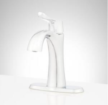 New Chrome Province-Town Single Hole Bathroom Faucet by Signature Hardware - £98.25 GBP