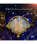 Half Bracelet Gold Crystal Bracelet、Lucky Bracelet、 Amulet 、Crystal, Gold - $130.00
