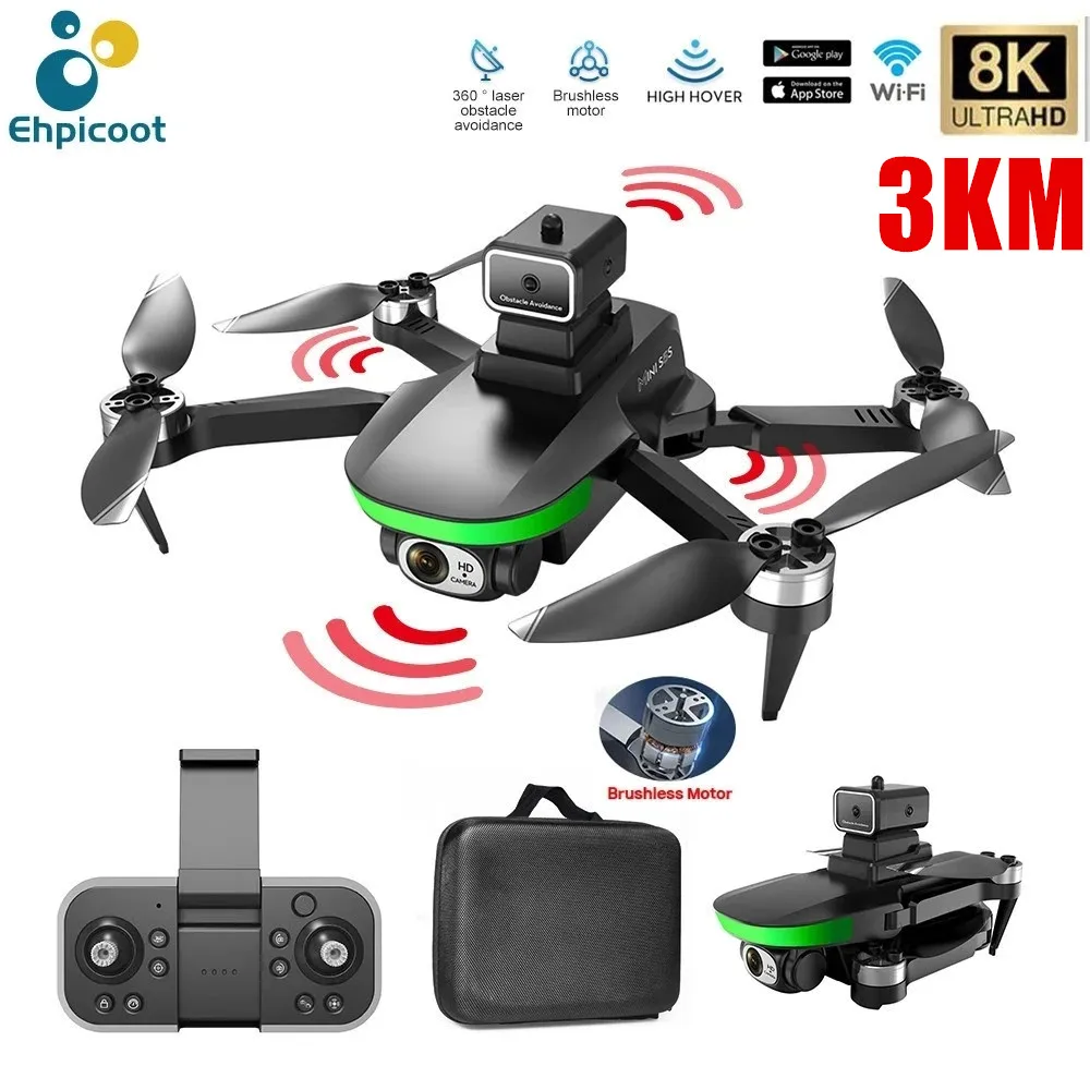 Professional S5S Mini Drone 8K Dual Camera Obstacle Avoidance Optical Flow - £50.19 GBP+