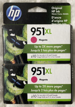 2 HP 951XL Magenta Ink Cartridges 2 x HP CN047AN Genuine OEM Sealed Retail Box - £71.37 GBP