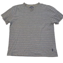 Life is Good V Neck Cotton Blend Striped Short Sleeve T-shirt XL X-Large - $14.99