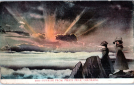Sunrise from Pikes Peak Colorado Postcard Posted 1909 - £8.72 GBP