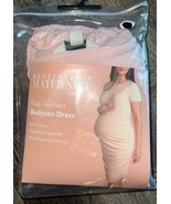 Destination Pregnancy ~ Womens Pink Maternity Dress Ruched Bodycon Rayon... - $24.35 CAD