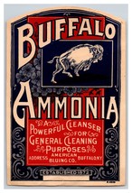 Buffalo Ammonia Die Cut Paper Label Cleanser Cleaner American Bluing Co N25 - $5.97
