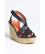 Via Spiga Karla Blue Wedge Sandal Size 8.5 - $546.62 MXN
