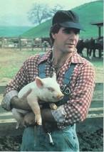 Quantum Leap Sam Beckett Holding Pig 4 x 6 Postcard #2 1989 NEW UNUSED - £2.39 GBP