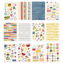 Simple Stories Sticker Book 12/Sheets-Summer Lovin&#39;, 699/Pkg - £9.95 GBP