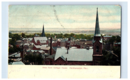 View From College Tower Northampton Massachusetts Postcard Posted 1907 - £15.76 GBP