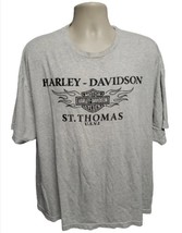 Harley Davidson Motorcycles St Thomas USVI Adult Gray 2XL TShirt - $371.72 MXN