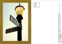 Pennsylvania Hershey Chocolate Cocoa Avenue Street Sign &amp; Lamp Vintage Postcard - £7.51 GBP