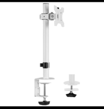 VIVO White Single Monitor Adjustable Tilt Desk Mount for 1 LCD Screen up to 38&quot; - £10.98 GBP