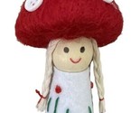 Silver Tree Mushroom Girl Felted 3 inch Christmas Ornament NWT 2021 - £7.83 GBP
