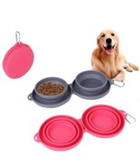 Portable Travel Dog Bowl,Collapsible Dog Bowl with carbiner clip Portabl... - £14.08 GBP