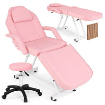 73 Inch Facial Chair Set with Removable Headrest Detachable Armrests and Towel R - €240,09 EUR