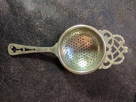 Antique English Silver Plate Tea Strainer By Regis Circa Early 20th Century - £13.46 GBP