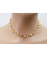 22K / 22ct Yellow Gold &amp; Cubic Zirconia (CZ) Necklace &amp; Earrings Set 16&#39;... - $3,520.75