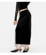 Wild Fable Women&#39;s Velour Maxi Skirt LARGE Black Soft New W Tags - $468.69 MXN