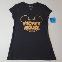 Disney Mickey Mouse True Original T-Shirt Girl Sz L 11-13 NWT Black - $8.78