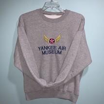 Vintage YANKEE AIR MUSEUM Crewneck Sweatshirt Size Large Embroidered Air... - $20.56