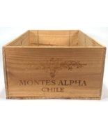 2001 Montes Alpha Wine Box Wooden Crate - Chile - $22.50