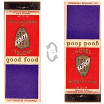 Vintage Matchbook Cover Hotel El Tejon Bakersfield CA 1930s Association logos - £11.62 GBP