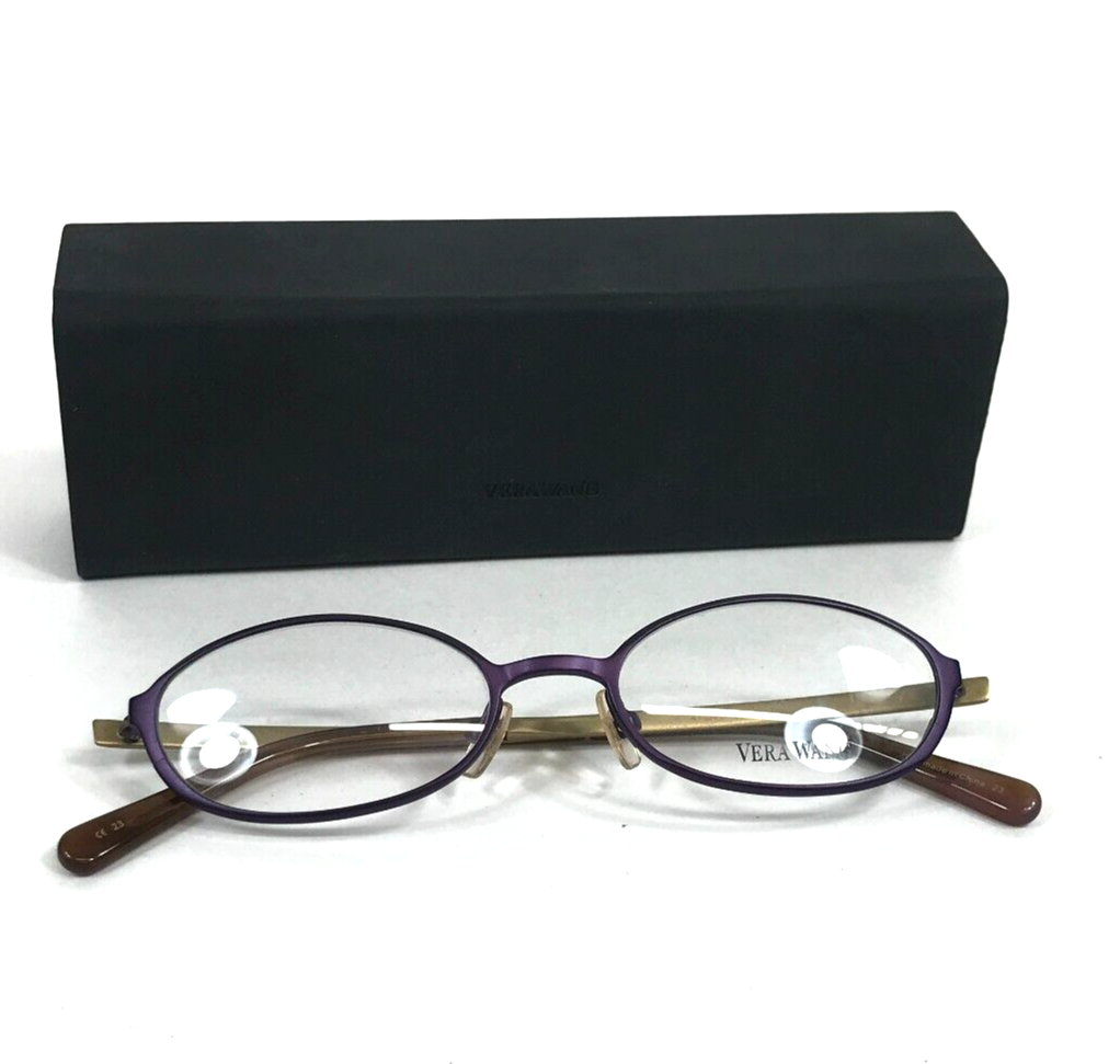 Vera Wang Petite Eyeglasses Frames V026 ME Purple Gold Oval Full Rim 47-... - £29.60 GBP