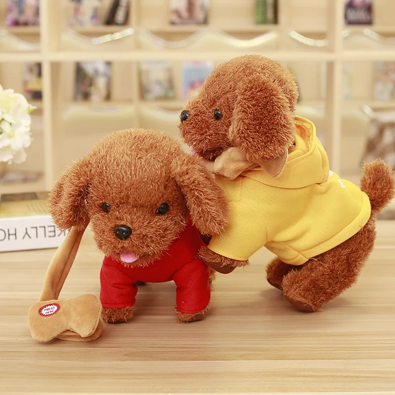 New Electronic Toys For Children Music Walking Cute Dog Pets Plush Toy Baby - £25.92 GBP