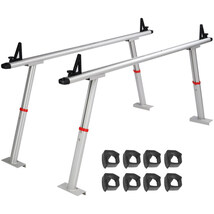 VEVOR Truck Rack 800lbs 19-34in Height Aluminum 8 No-Drill C-clamps 2-Bar - $228.99
