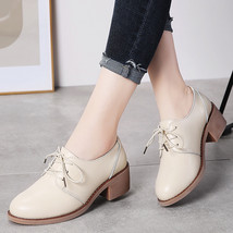 women shoes genuine leather Brogue Autumn Ladies moccasins Female Women leather  - £24.49 GBP
