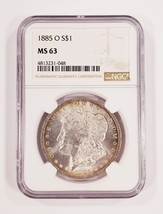 1885-O 1 $ Dollar D&#39;Argent Morgan Évalué Par NGC Comme MS-63 - $155.91