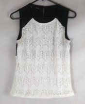 Maurices Sleeveless White Lace Crochet Blouse With Sheer Black Back Size... - $7.91