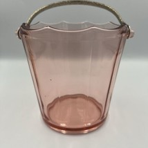 Vintage Cambridge Pink Depression Glass Ice Bucket Art Deco - $84.14