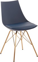 OSP Home Furnishings Oakley Mid-Century Modern Bucket Chair, Navy - £101.44 GBP