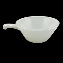 Anchor Hocking Fire King Milk Glass Soup Chili Bowl Handle 5&quot; White USA Vintage - £6.02 GBP