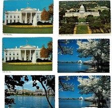Lot Of 6 Old Postcards Washington Dc Cherry Blossoms Watergate White House Vtg - £7.45 GBP