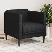 vidaXL Sofa Chair Black 100% Polyester, Plywood, Solid Wood Single - $367.57