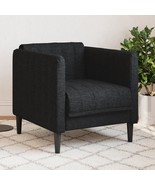 vidaXL Sofa Chair Black 100% Polyester, Plywood, Solid Wood Single - $498.48 CAD