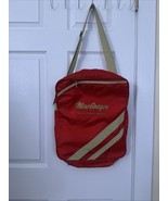 Vintage MacGregor Tennis Bag Red Gold Trim 3-Zip Compartments Retro Gym ... - $61.54 CAD