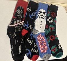 Star Wars Crew Sock 4-pack Collection Men’s Shoe Size 6-12 - £7.25 GBP