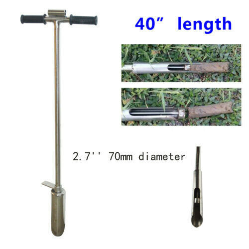 Portable 304 grade steel 2.7&#39;&#39; 70mm diameter Soil Sampler Probe 40&quot;Lengt... - $129.79