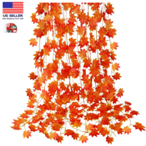 18ft Fall Garland Maple Leaf Foliage Mantle Vine Door Wall Decor Autumn - £7.44 GBP