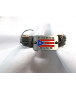 Puerto Rico Brown Leather and Metal Flag Heritage Black and Brown Cord B... - £3.17 GBP