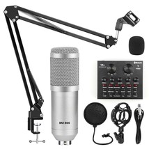 Condenser Microphone Studio Recording Silver Grey Bundle D - £69.45 GBP