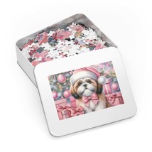 Jigsaw Puzzle in Tin, Christmas, Shiatzu, Personalised/Non-Personalised, awd-513 - £28.22 GBP+