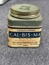 Vintage Full Cal-Bis-Ma Tin Antacid Alkalizer  Advertising Paper Label - $6.93