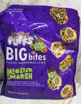 Monster Marsh Stuffed Puffs Big Bites Filled With Caramel:7.4oz/207gm - £18.10 GBP