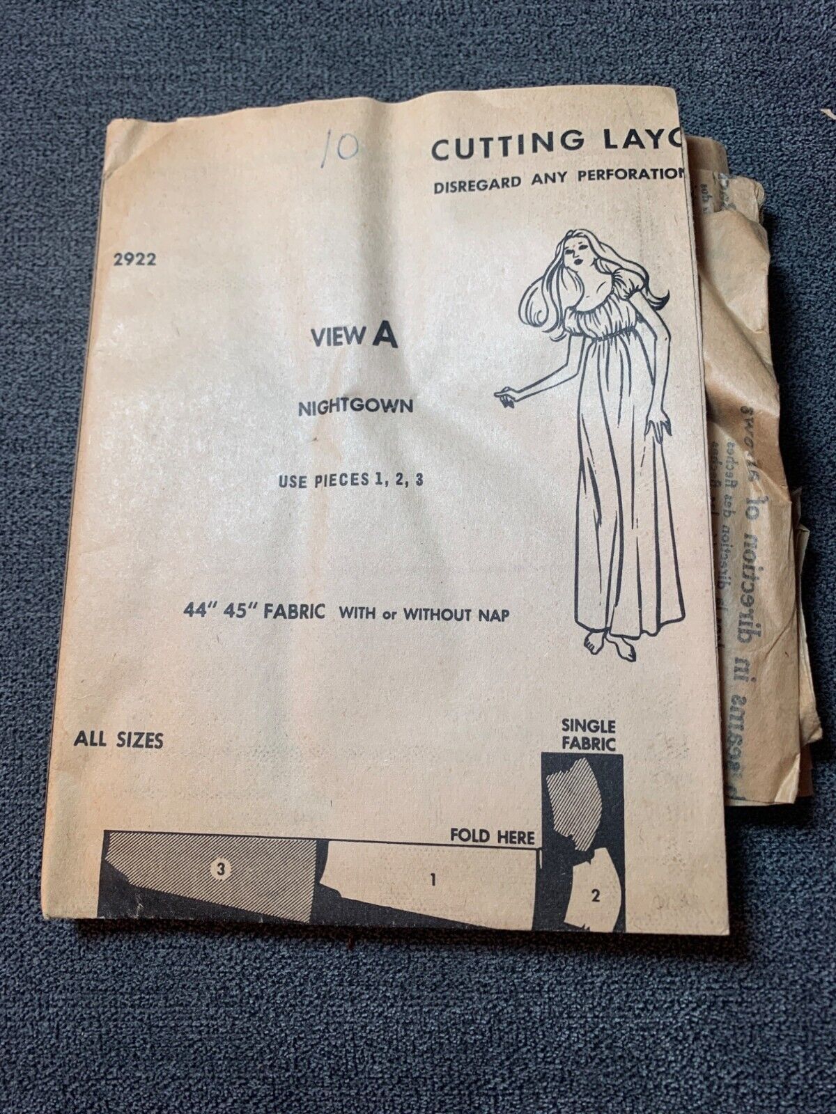 Vintage McCalls 2922 Nightgown Panties Sewing Pattern Size 10 - $10.33