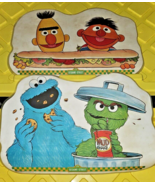 2 Vtg Sesame Street Bert and Ernie COOKIE MONSTER Dining Placemat 17.5&quot; ... - $12.59